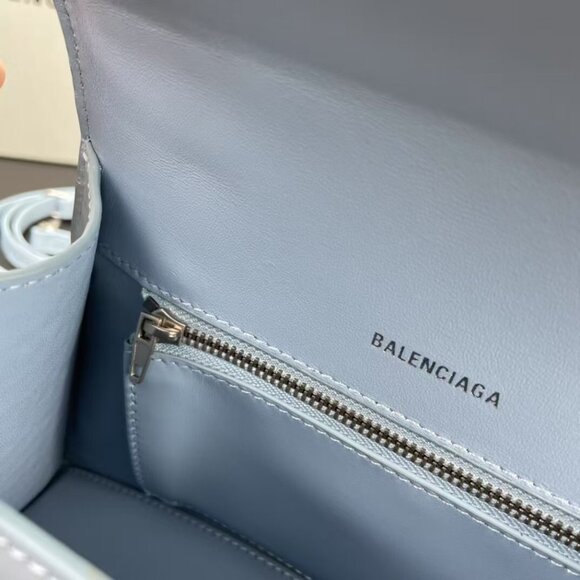 BALENCIAGA HOURGLASS XS HANDBAG CROCODILE EMBOSSED - Picture 2 of 6